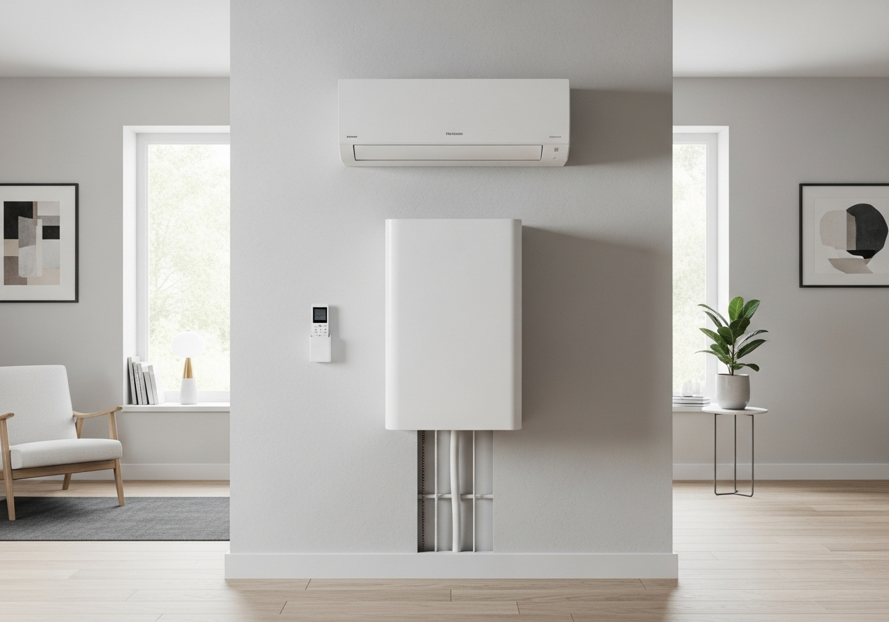 Ductless mini-split system installation